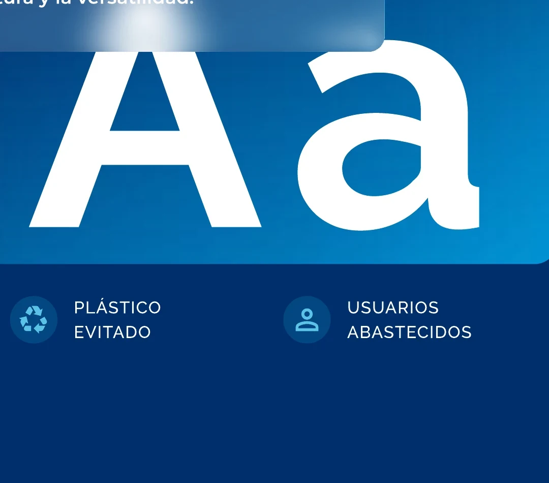 Espécimen Aa de Raleway en blanco sobre azul