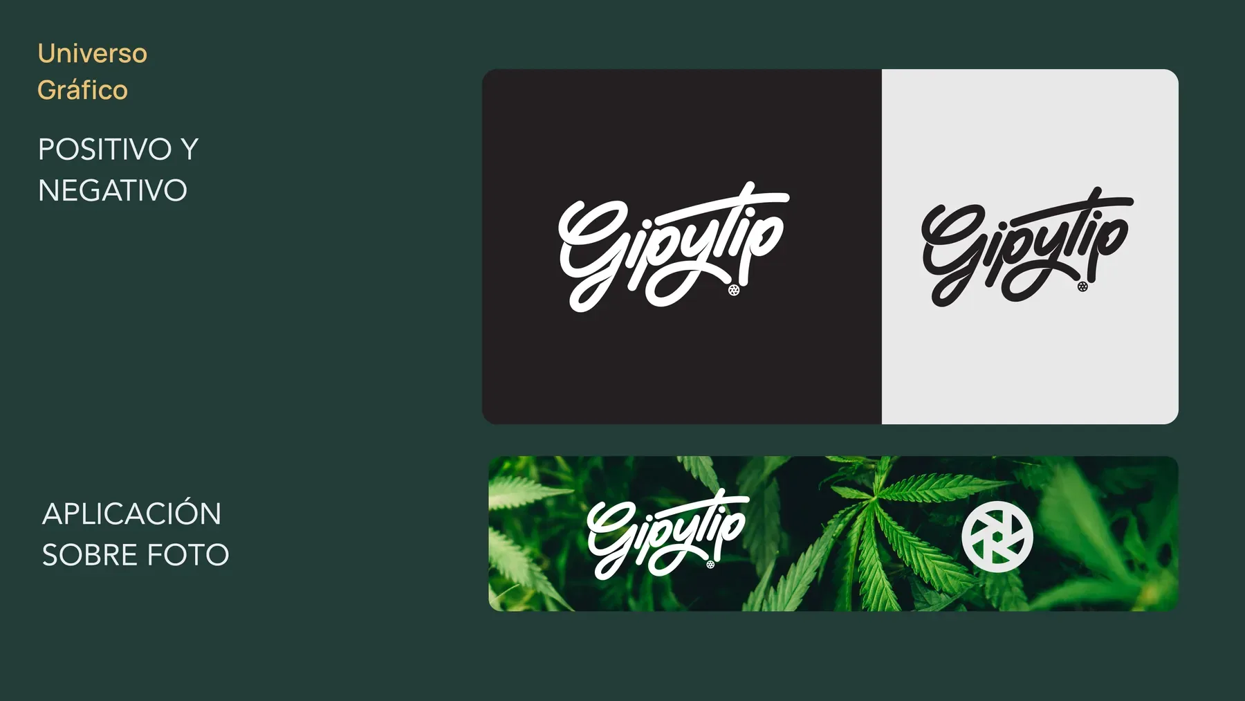 Aplicación de la marca Gipytip en positivo, negativo y sobre foto