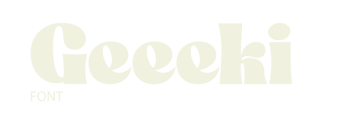 La palabra Geeeki compuesta en su propia tipografía