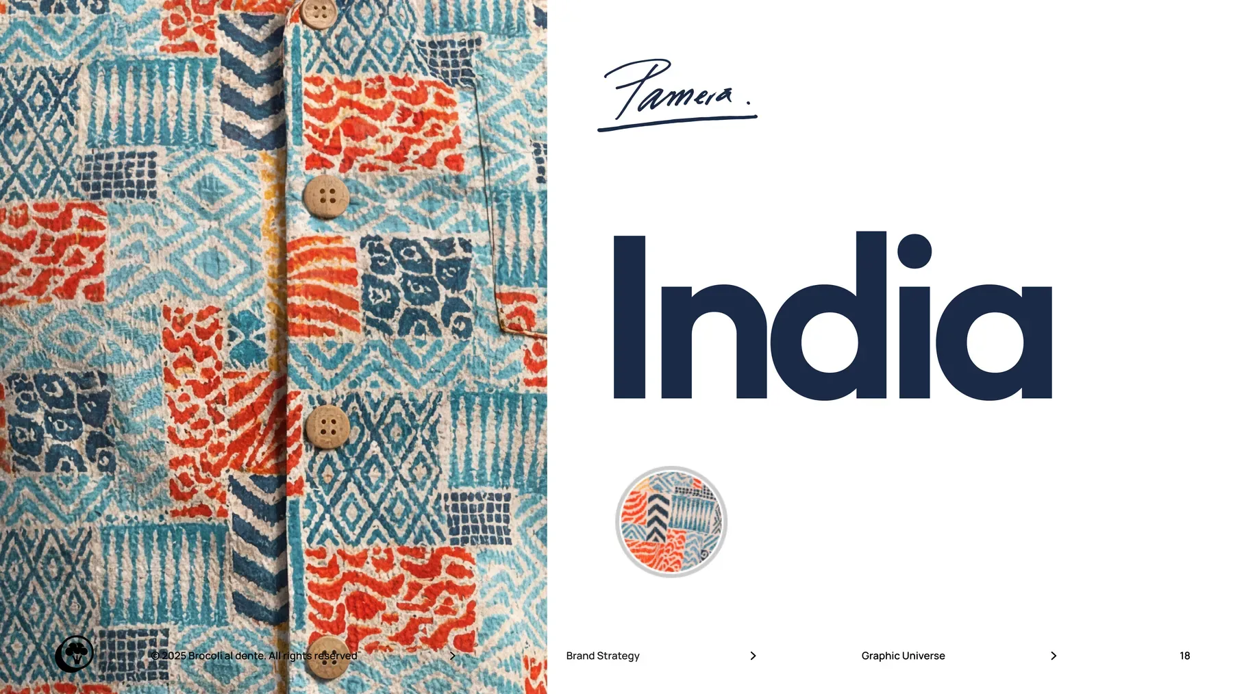 Colección India de Pamera, mosaico de estampados