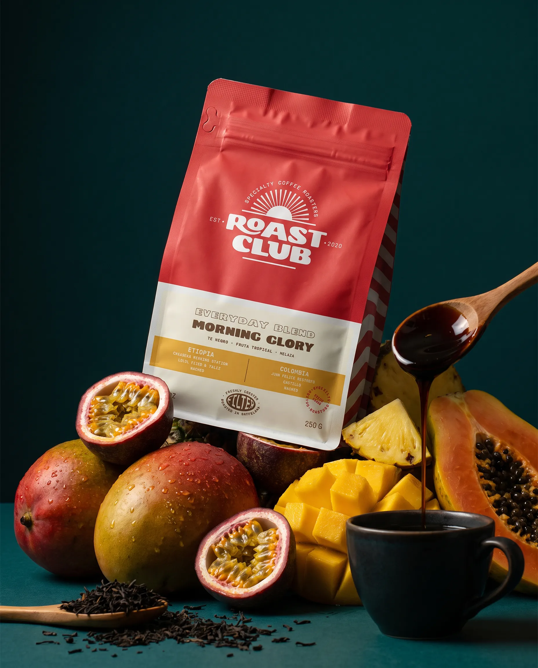 Morning Glory — La línea de blends de Roast Club, cada uno con su fruta